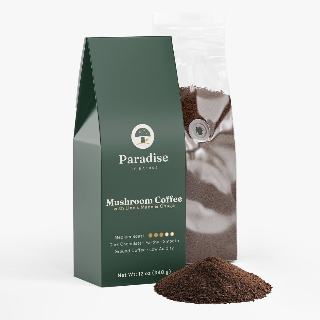 Paradise By Nature Mushroom Coffee with Lion's Mane and Chaga