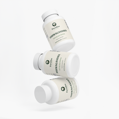 Three Ashwagandha Capsules bottles